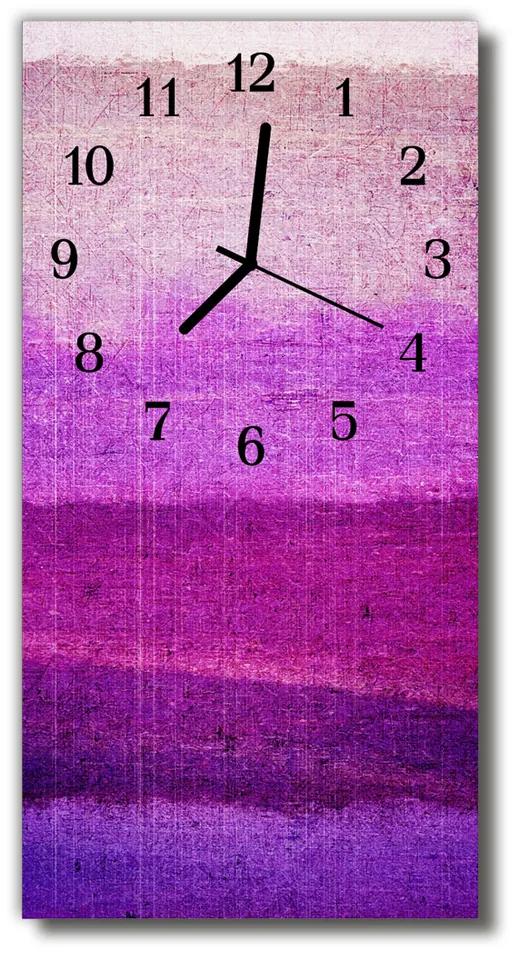 Ceas de perete din sticla vertical Paint pictat violet