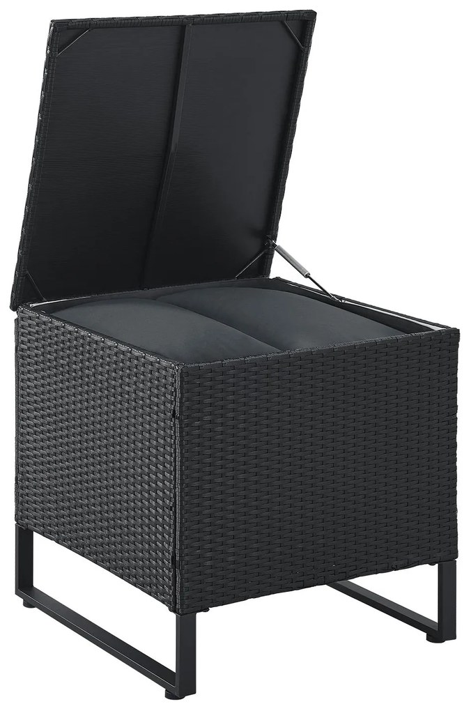 Juskys Set rattan Santorini - negru