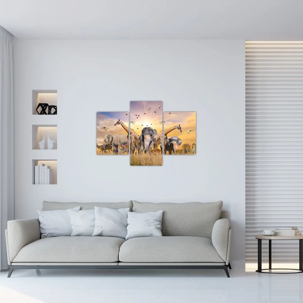 Tablou - Animae din Africa (90x60 cm)