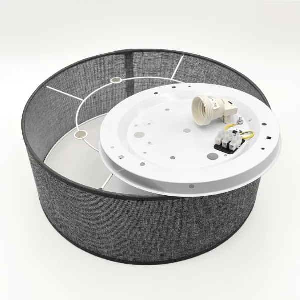 Plafonieră SIRJA 1xE27/15W/230V, Ø 35 cm, gri