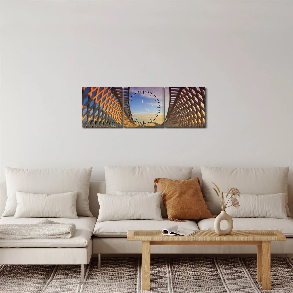 Tablou - Pod cu arhitectură modernă (cu ceas) (90x30 cm)