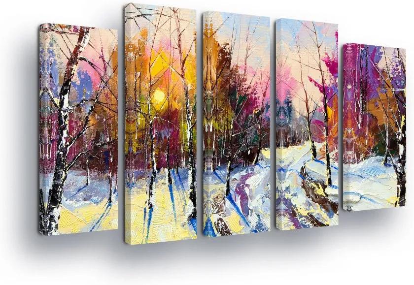 GLIX Tablou - Nature in Pastel Tones 2 x 30x80 / 3 x 30x100 cm