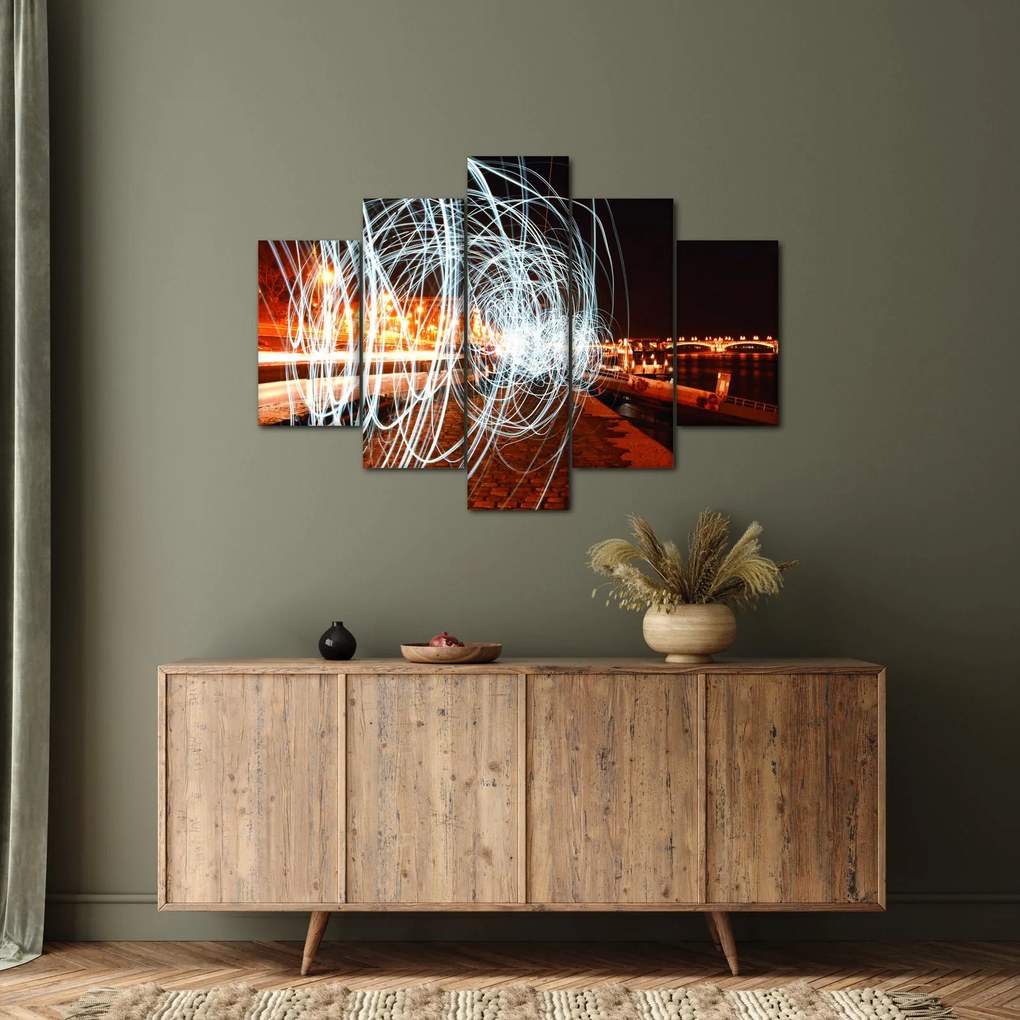 Tablou cu valuri de lumini (150x105 cm)
