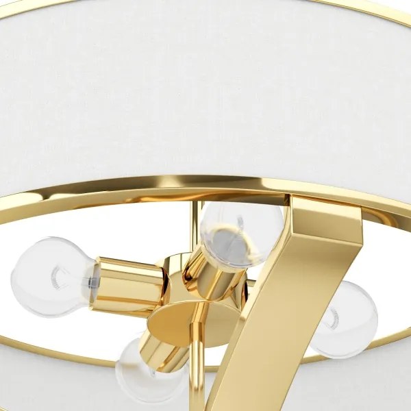 Open Design OR84825 - Lustră pe tijă GERDO, 4xE27/12W/230V, auriu/alb