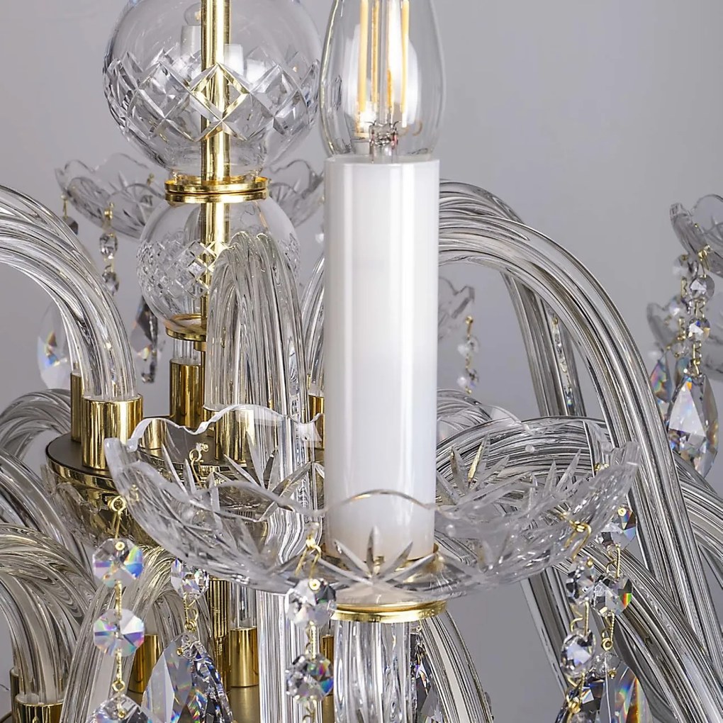 Candelabru cu 18 brate LUX design modern, Cristal Bohemia Exclusive Miracle
