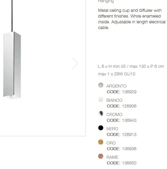 Pendul modern SKY SP1 NERO 126913