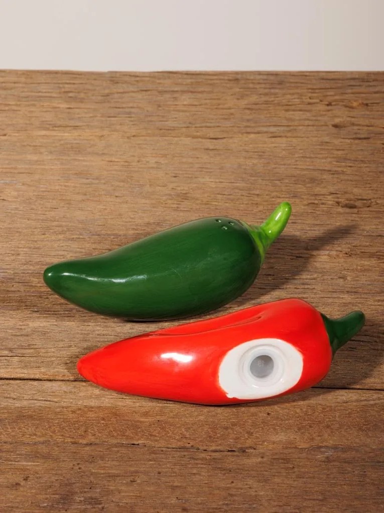 Set solnita si pipernita, forma de ardei, Jalapeno