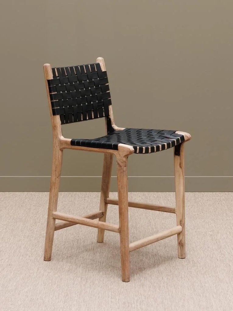 Scaun de bar, din piele naturala, Mixing