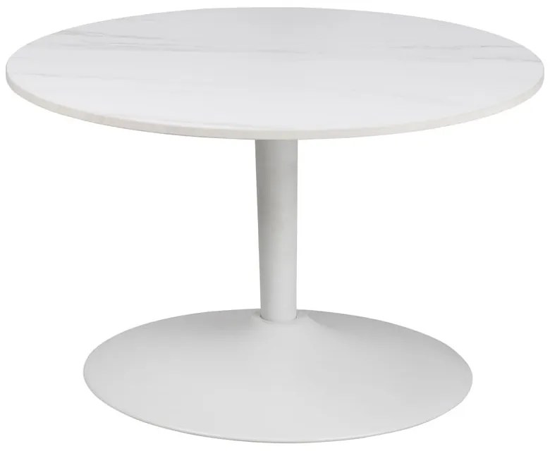 Măsuță de cafea albă rotundă cu blat ceramic ø 60 cm Malta – Actona