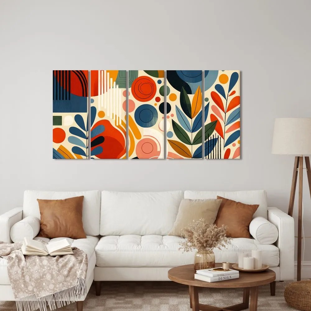 Tablou 5-piese forme abstracte moderne