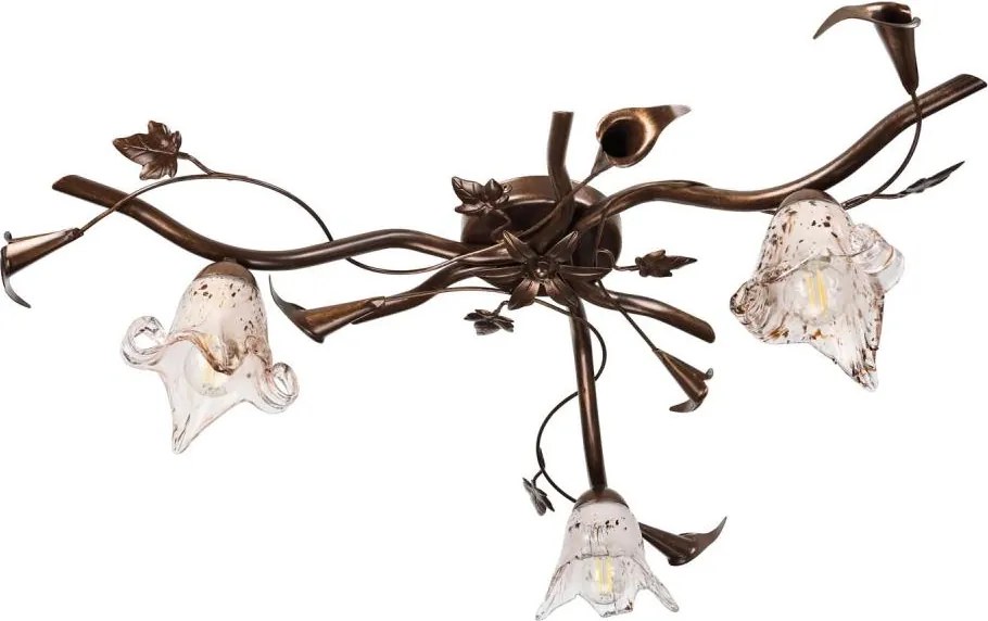 Lustră aplicată ROZETA 3xE14/40W/230V bronz