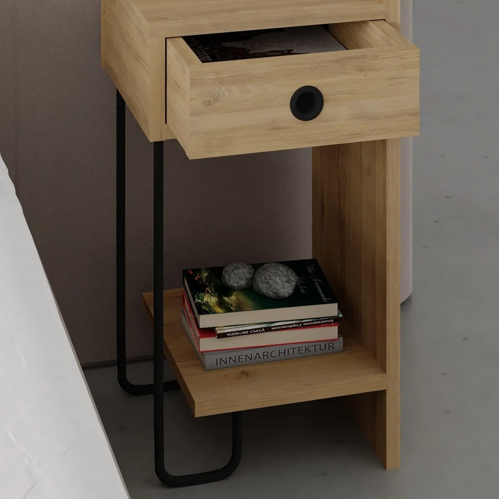Măsuță de noptieră Sirius Right Oak