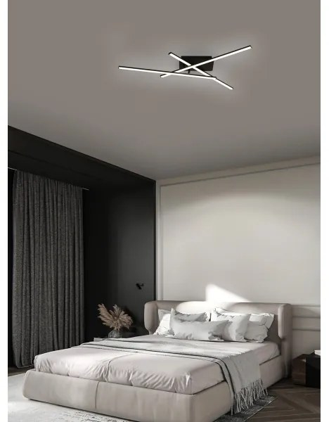 Brilagi - Plafonieră LED STRIPES, 30W/230V, neagră