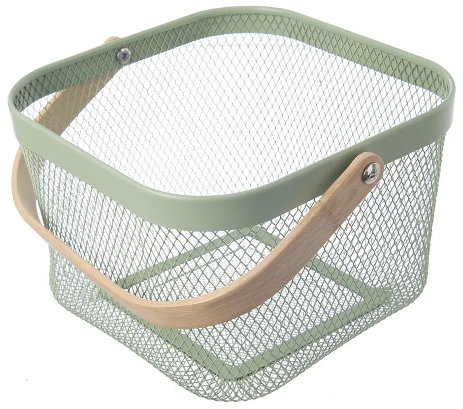 Coș de depozitare din sârmă din metal 24,5x24,5x30 cm Greenish – Orion