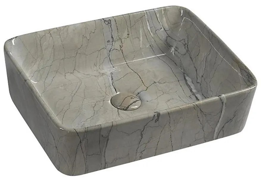 Sapho - Lavoar pentru blat DALMA, 47,5 x 37,5 cm, ceramică/gri