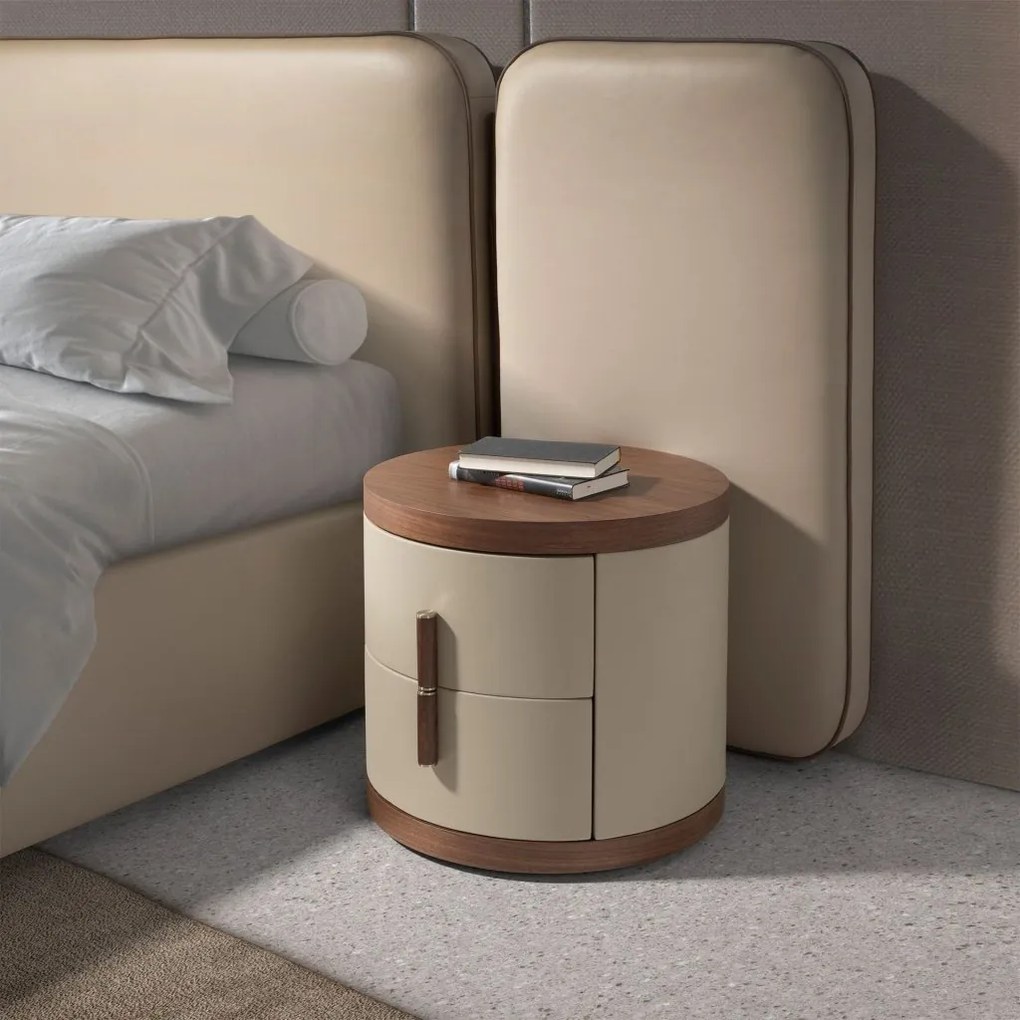 Noptiera design LUX Walnut-Leatherette Mink