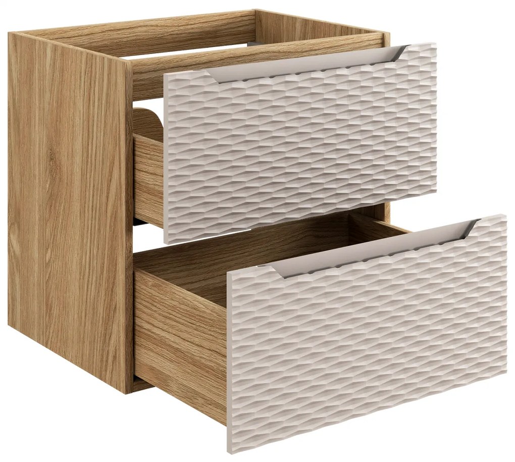 Masca cu 2 sertare Ocean Beige 70 cm