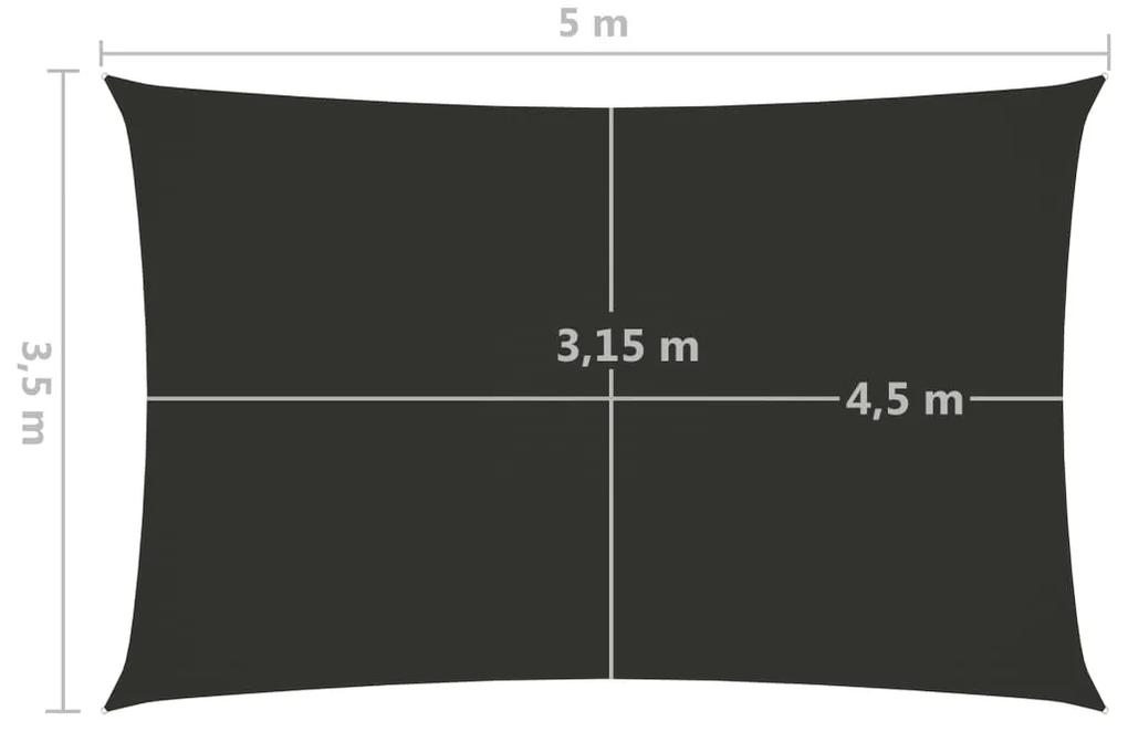 Panza parasolar antracit 3,5x5m tesatura oxford dreptunghiular Antracit, 3.5 x 5 m