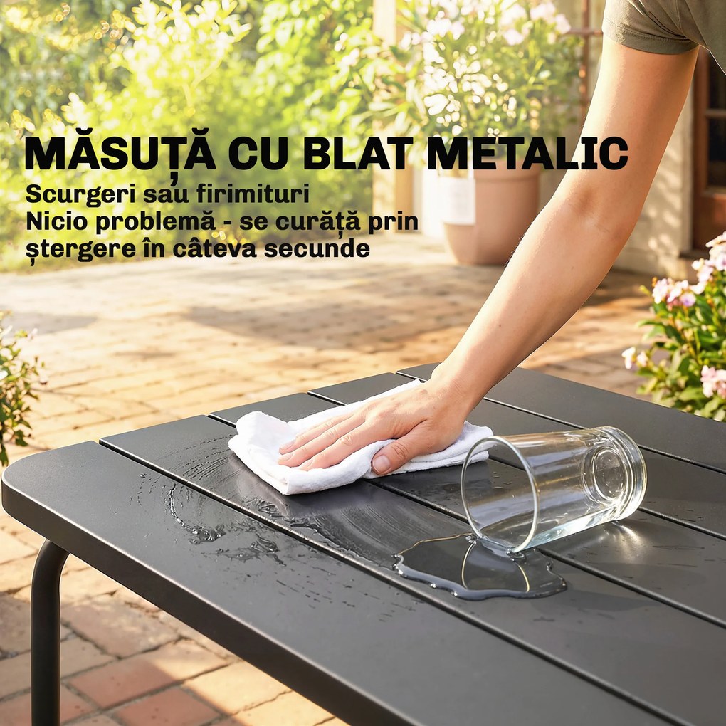 Outsunny Set de Grădină din Ratan 4 Piese cu Canapea, Fotolii, Măsuță, Bej | Aosom Romania