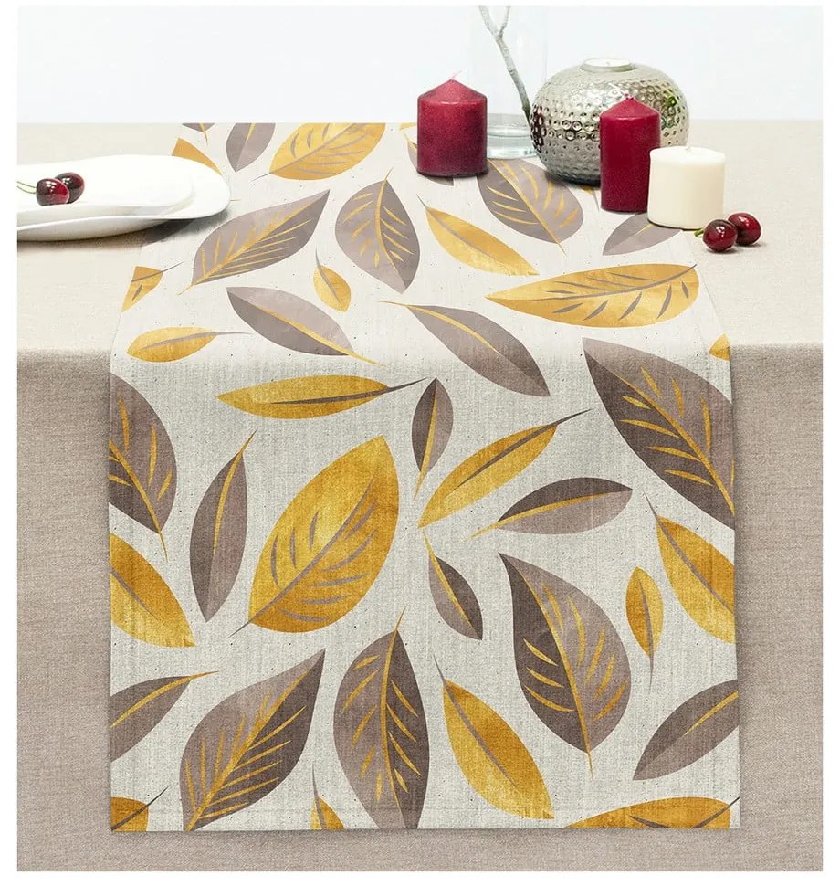 Napron de masă 40x130 cm Yellow And Brown Leaves – Mila Home
