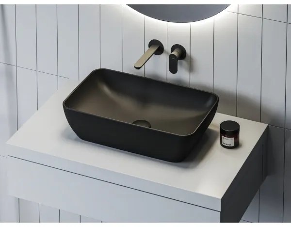 Ravak XJX0D150000 - Lavoar pentru blat CERAMIC SLIM 50 x 31 cm, ceramică/negru