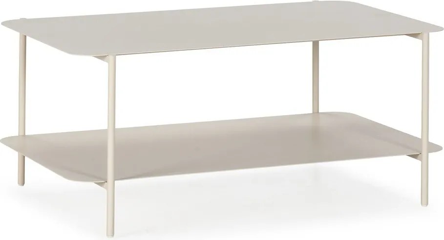 Măsuță de cafea crem din metal 58x90 cm Beatrix – MOME