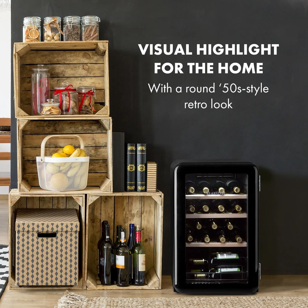 Vinetage 19 Uno, frigider pentru vinuri, 70 l, 4 - 22 °C, design retro