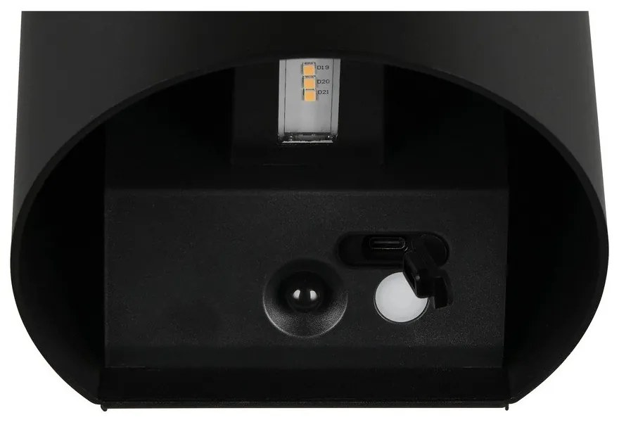 Corp de iluminat pentru exterior LED de perete cu senzor de mișcare cu USB (înălțime 10 cm) Genie – Reality