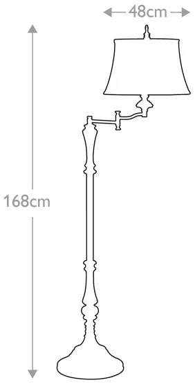 Lampadar Feiss FE-GIBSON-SWFL GIBSON 1xE27/60W/230V