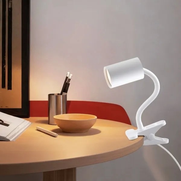 Immax NEO 08294L - Lampă flexibilă cu clemă PUNTO 1xGU10/9W/230V albă