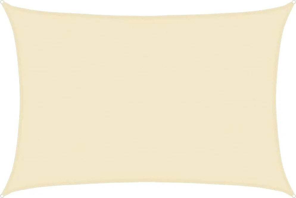 vidaXL Parasolar din HDPE deptunghiular 4x6 m Crem