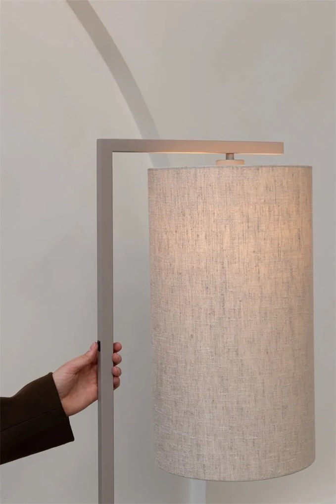 Lampa de podea Boston metal sand abajur in deschis
