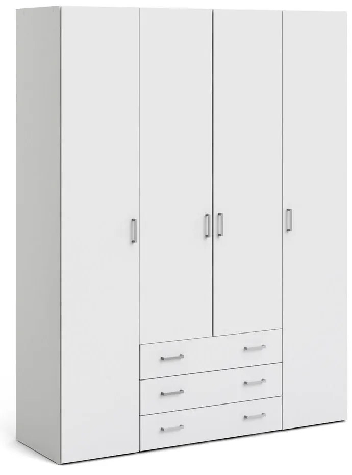 Șifonier alb 154x200 cm Space – Tvilum