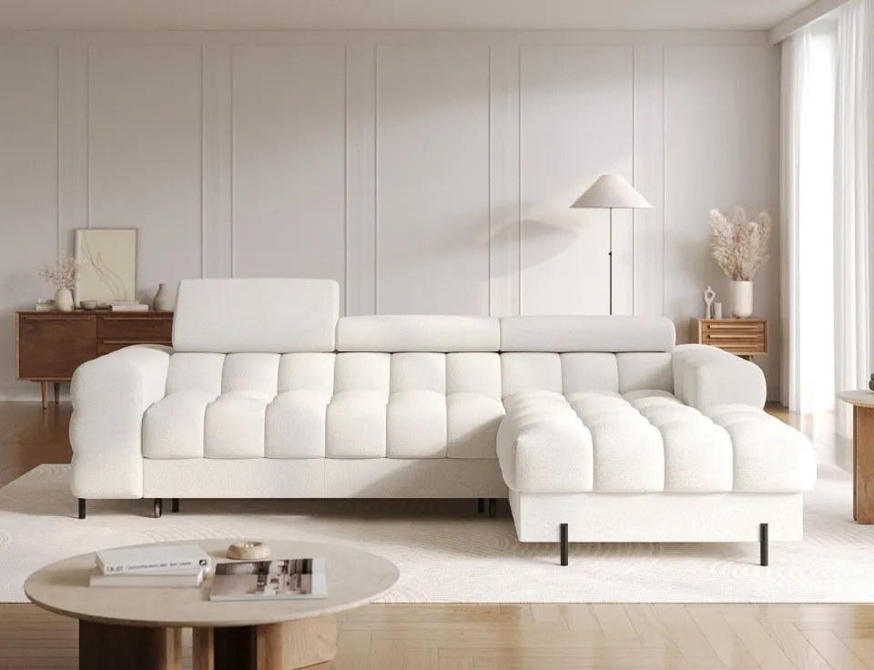 Coltar extensibil cu spatiu pentru depozitare, 285x181x93 cm, Felro R, Eltap (Culoare: Bej / Sola 18)