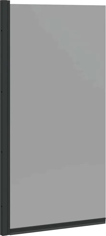 vidaXL Ecran de baie pentru duș Negru 68 x 130 cm Sticlă întărită