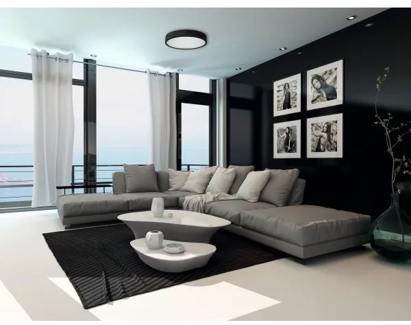 Plafonieră JASMIN 1xE27/20W/230V ø 27,5 cm wenge Kanlux 23120