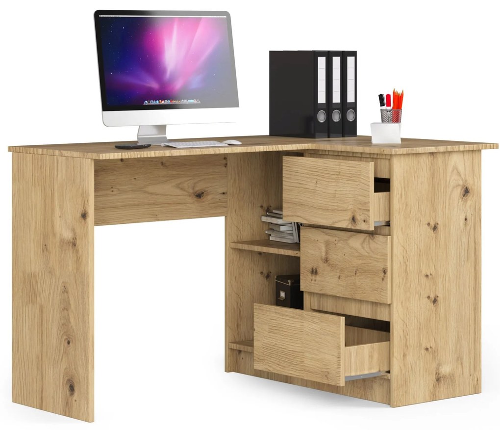 Masă PC de colț Bodhi (Stejar artisan) (D). 1070965