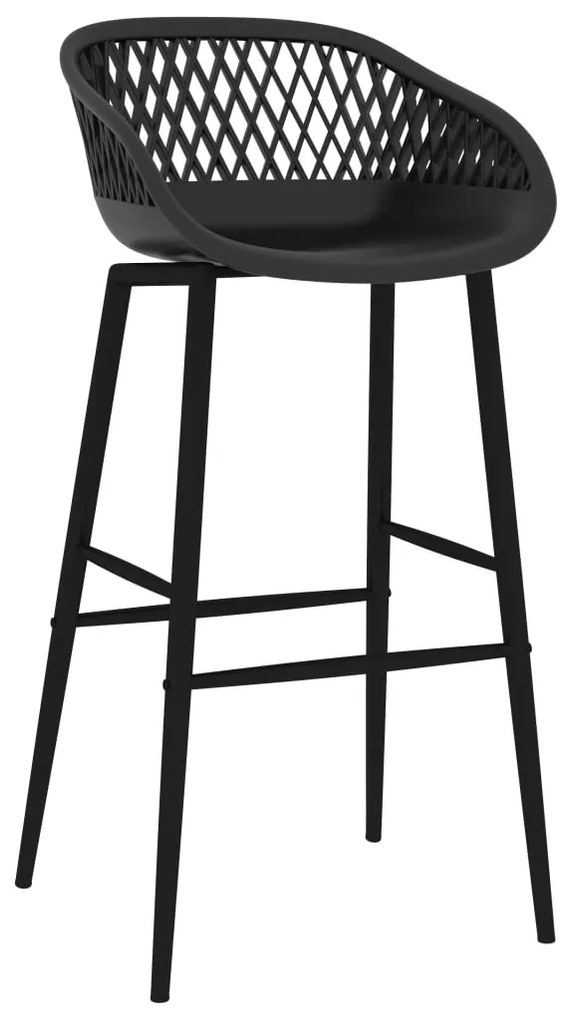 Set mobilier de bar, 7 piese, alb si negru Alb si negru, 7