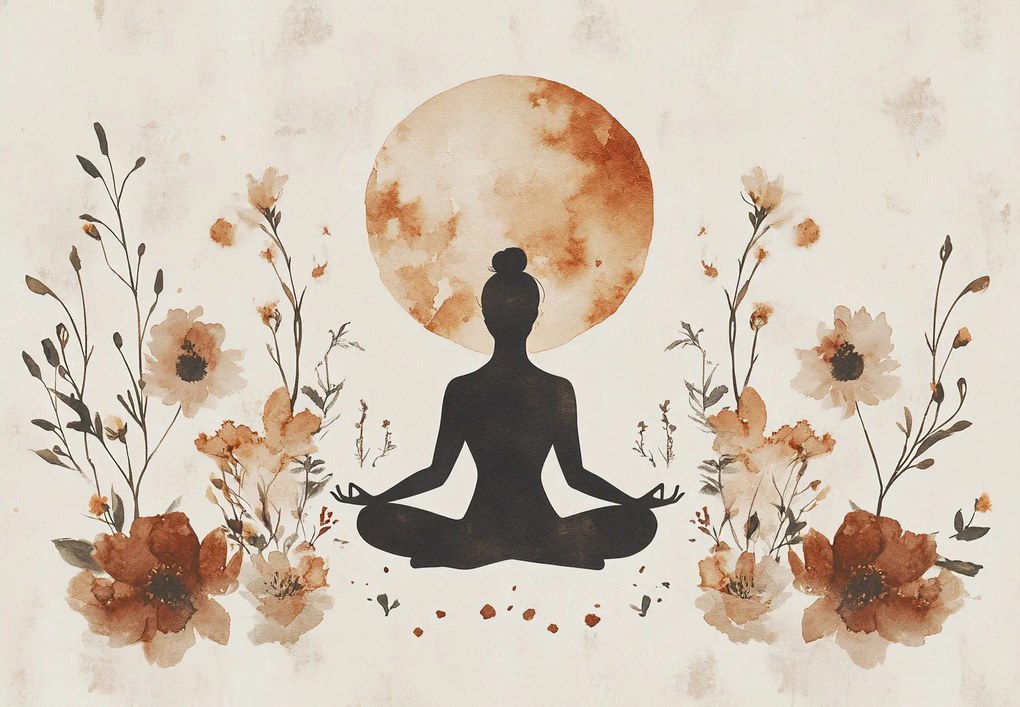 Fototapet - Yoga Portocalie (147x102 cm)