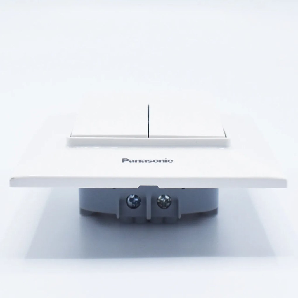 Intrerupator dublu, 10A, IP20, Alb, Panasonic Arkedia Slim