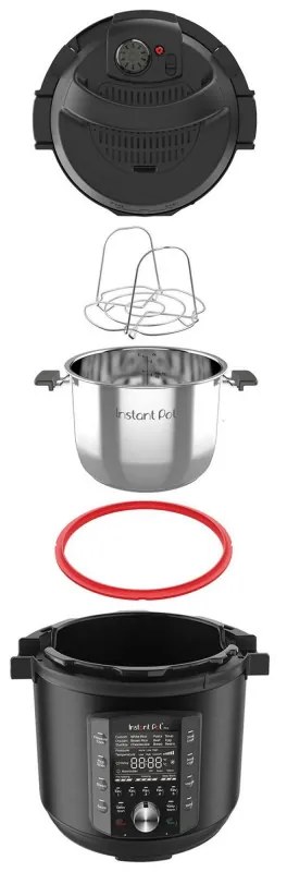 Multicooker Instant Pot PRO 6 112016701, 1200W, 5.7 L, Vas otel inoxidabil, 28 programe, 11 sisteme de siguranta, Negru