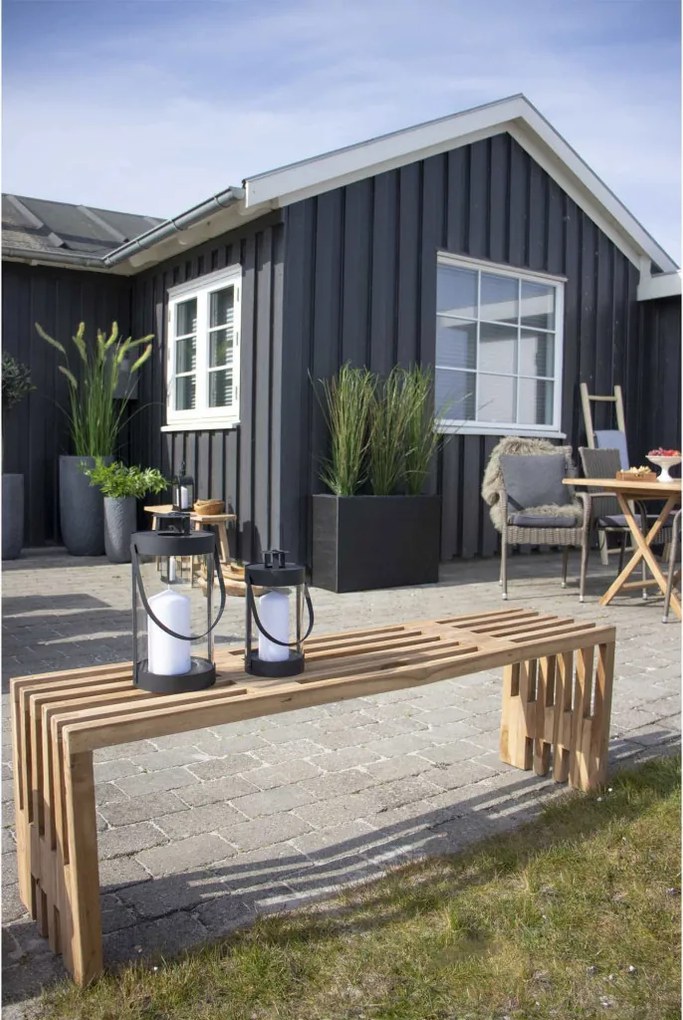 Lanterne decorative Bondi, oțel / sticlă, negru, set de 2