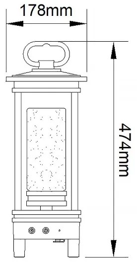 Lampă LED de exterior cu difuzor Kichler KL-SOUTH-HOPE-BT-B-OZ LED/3W/230V IP44