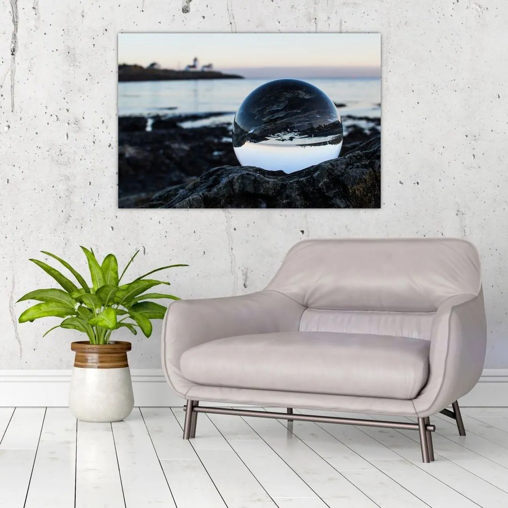 Tablou - Bile de sticlă pe piatră (90x60 cm)