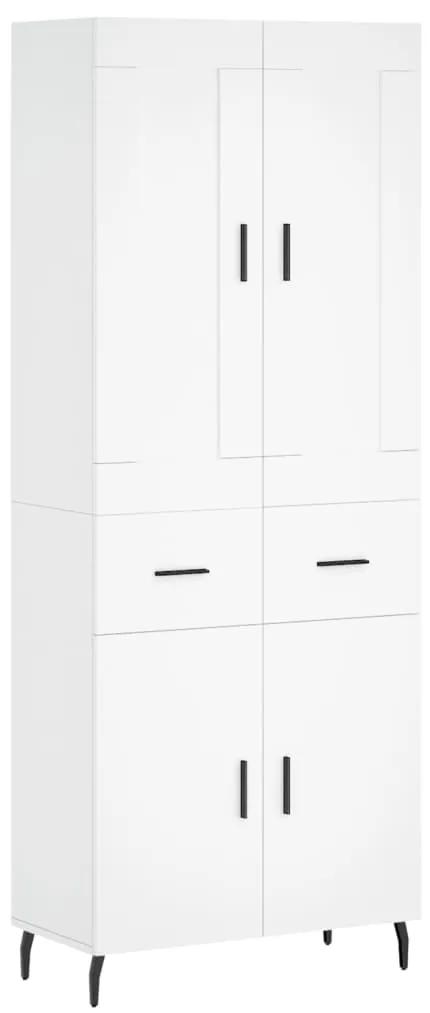 3199889 vidaXL Dulap înalt, alb, 69,5x34x180 cm, lemn compozit