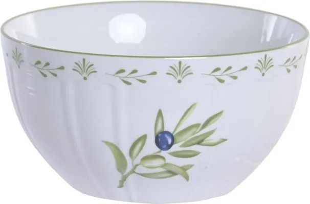 Bol stil Mediterraneean verde , din portelan , "Oliv"