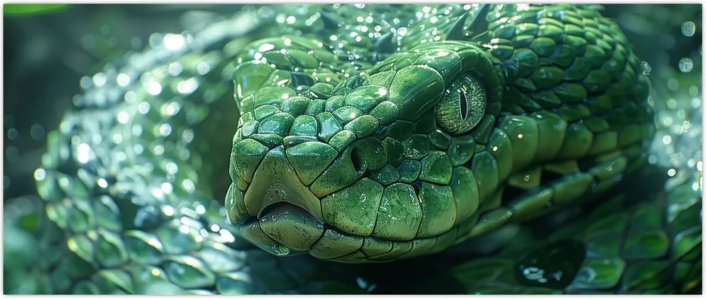 Tablou - Portret de șarpe (120x50 cm)