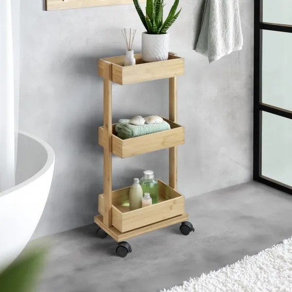 WENKO 24390100 - Raft TORTONA 18 x 71,5 cm, maro/negru