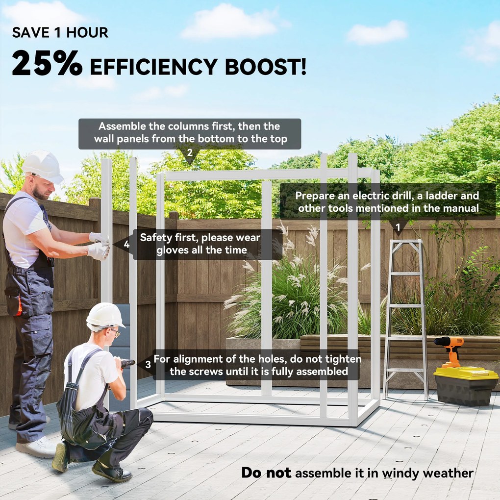 Outsunny Magazie Metalica pentru Gradina Gri Spatiu Depozitare Exterior | Aosom Romania