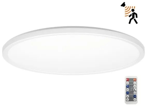 Plafonieră LED cu senzor pentru baie NIVERA LED/32W/230V IP54 d. 42 cm alb + telecomandă